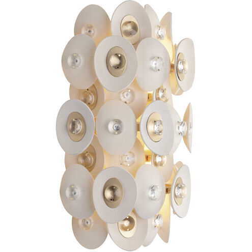 Niu 2 Light 11 inch Coconut Shell Gold / Coconut Shell White Wall Sconce Wall Light