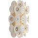 Niu 2 Light 11 inch Coconut Shell Gold / Coconut Shell White Wall Sconce Wall Light