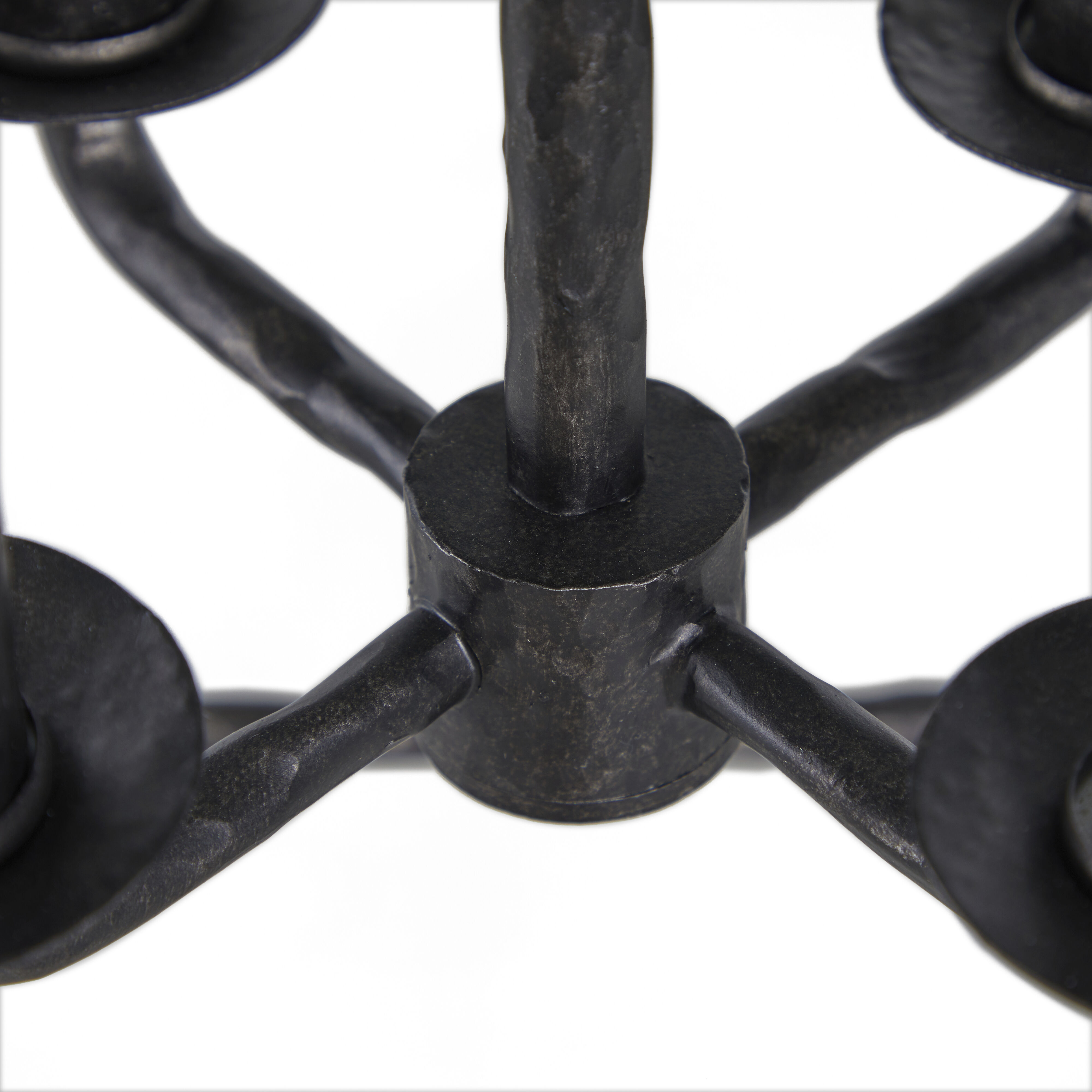 Clover 4 Light 12.5 inch Black Forged Iron Pendant Ceiling Light