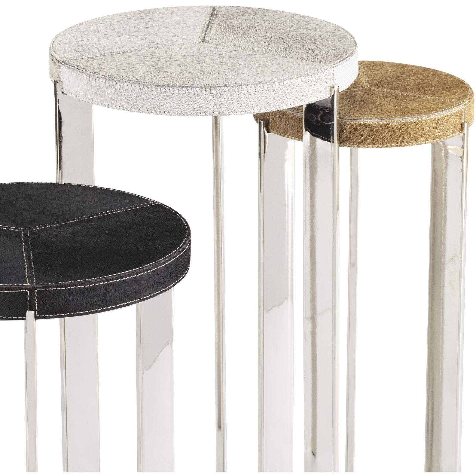 Andres 24 X 12.5 inch Polished Nickel Side Table, Mixer Table