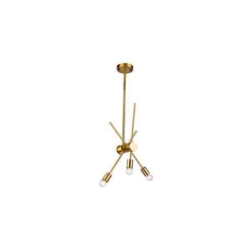 Canada 3 Light 6 inch Gold Chandelier Ceiling Light