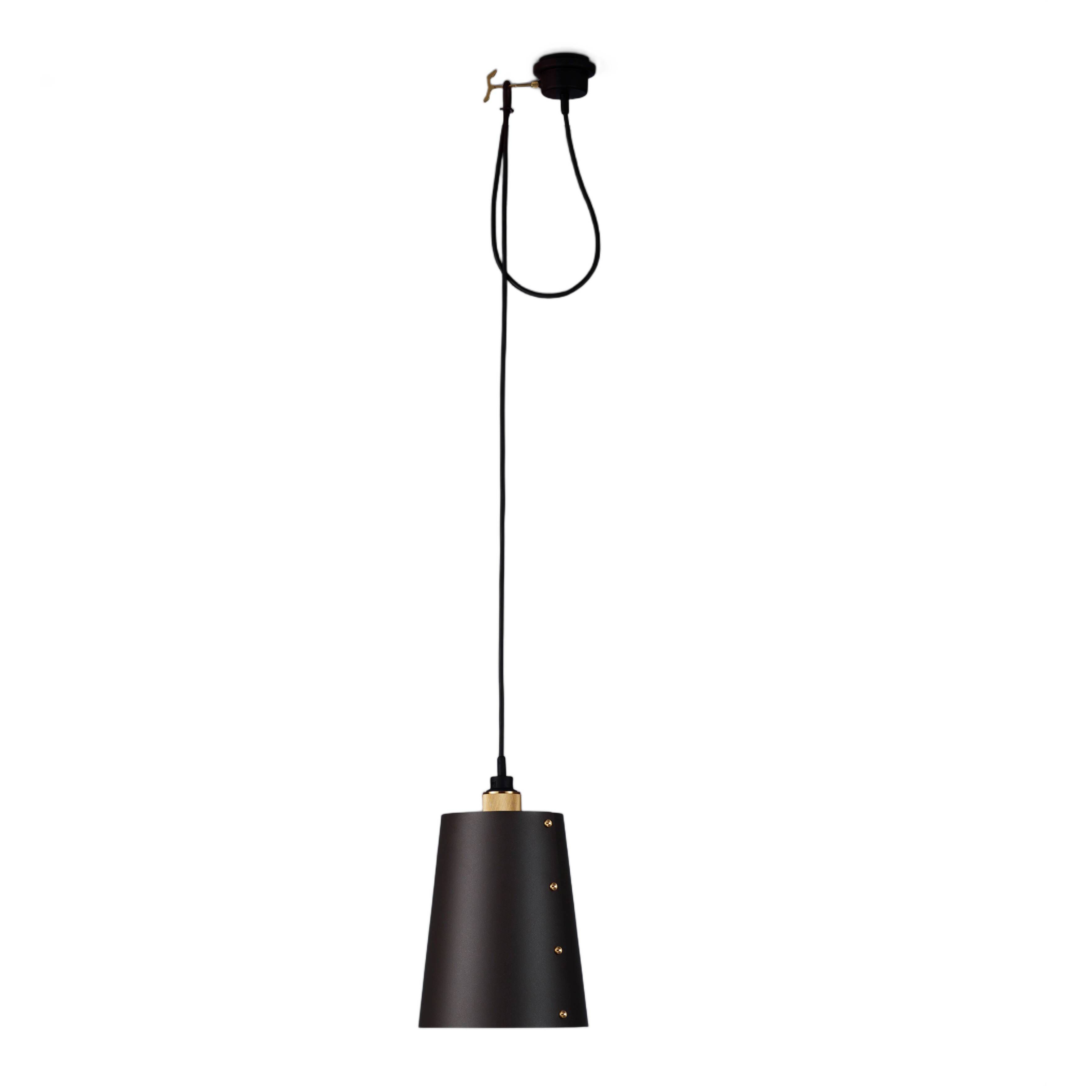 Hooked 1.0 LED 8.27 inch Graphite / Brass Pendant Ceiling Light