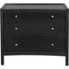 Hampton 36 X 30 inch Hand Rubbed Black Side Table
