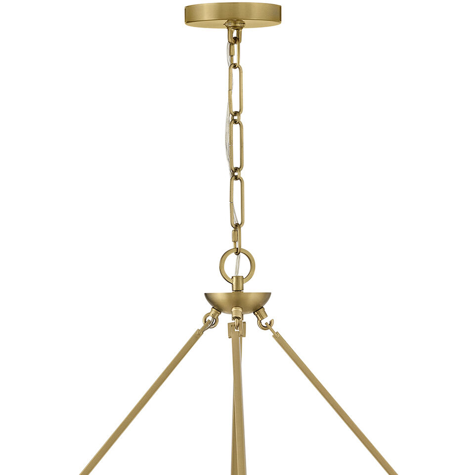 Copley 12 Light 36 inch Lacquered Brass Chandelier Ceiling Light