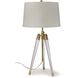Brigitte 42 inch 150.00 watt Natural Brass / Clear Table Lamps Portable Light