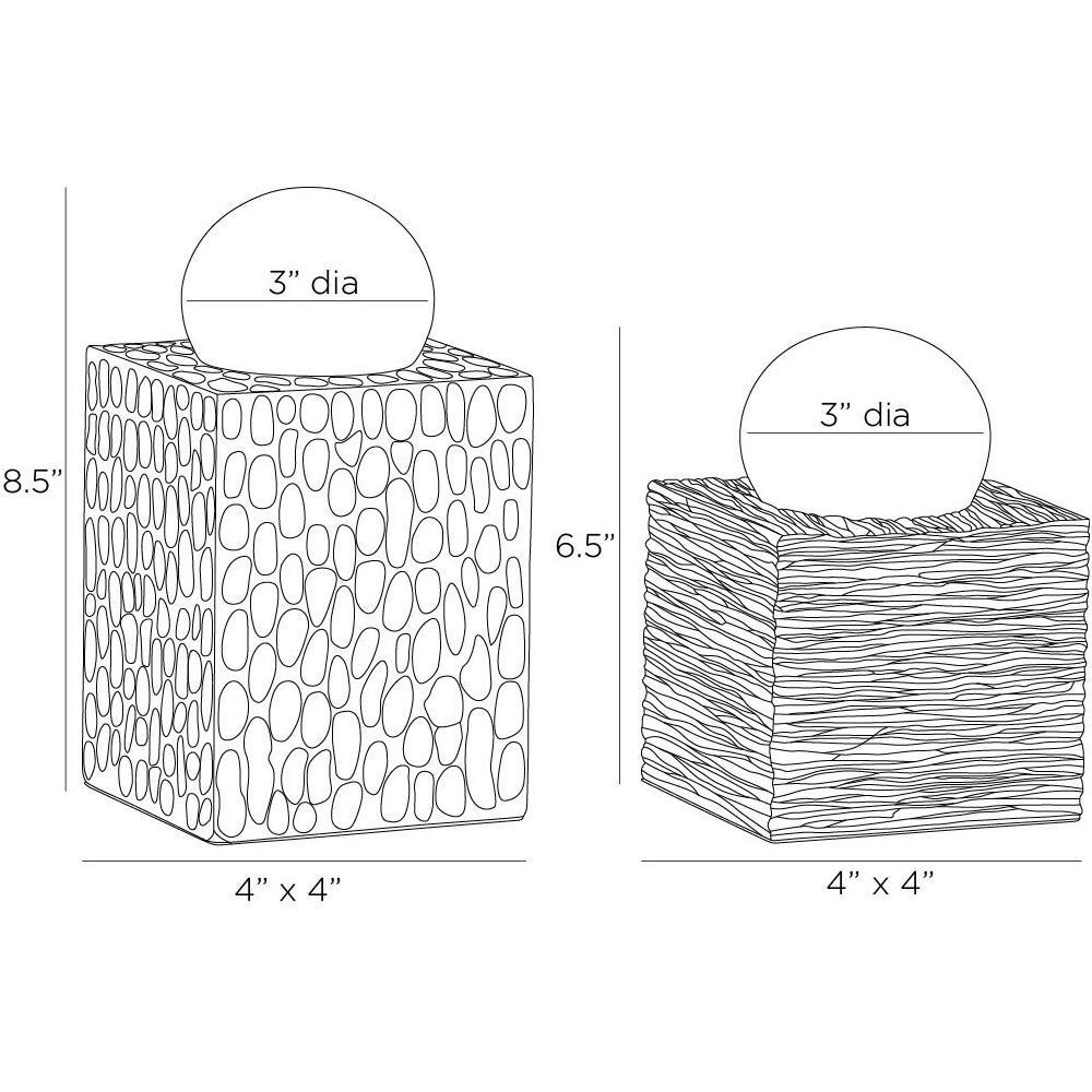 Greenville 6.5 X 4 inch Sculptures, Set of 2