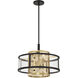 Soho 4 Light 30 inch Coal And Soft Brass Pendant Ceiling Light