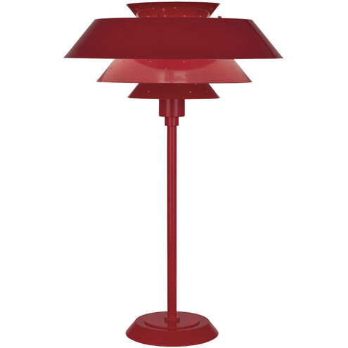 Pierce 26.5 inch 150.00 watt Ruby Red Table Lamp Portable Light