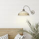 Kinsley 1 Light 14 inch Aged Galvanized Steel Swing Arm Wall Lamp Wall Light in Antique Ivory