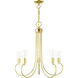 Bari 5 Light 25 inch Polished Brass Chandelier Ceiling Light