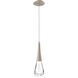 Rain Drop LED 6 inch Beige Silver Pendant Ceiling Light in Metallic Beige Silver, 2700K LED