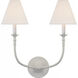 Thomas O'Brien Piaf LED 18.5 inch Plaster White Double Sconce Wall Light