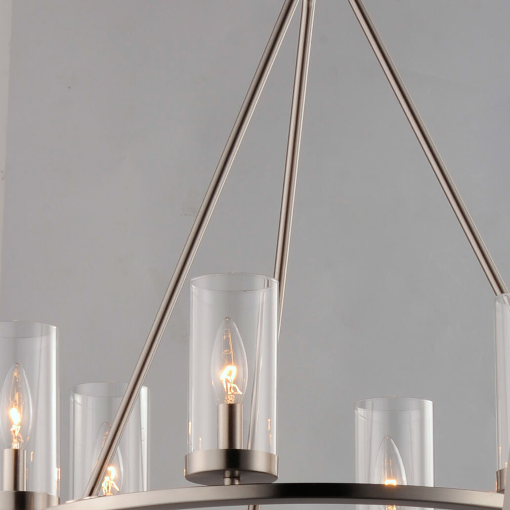 Sentinel 6 Light 24 inch Satin Nickel Single-Tier Chandelier Ceiling Light