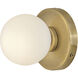 Audrey LED 5.25 inch Heritage Brass Bath Light Wall Light