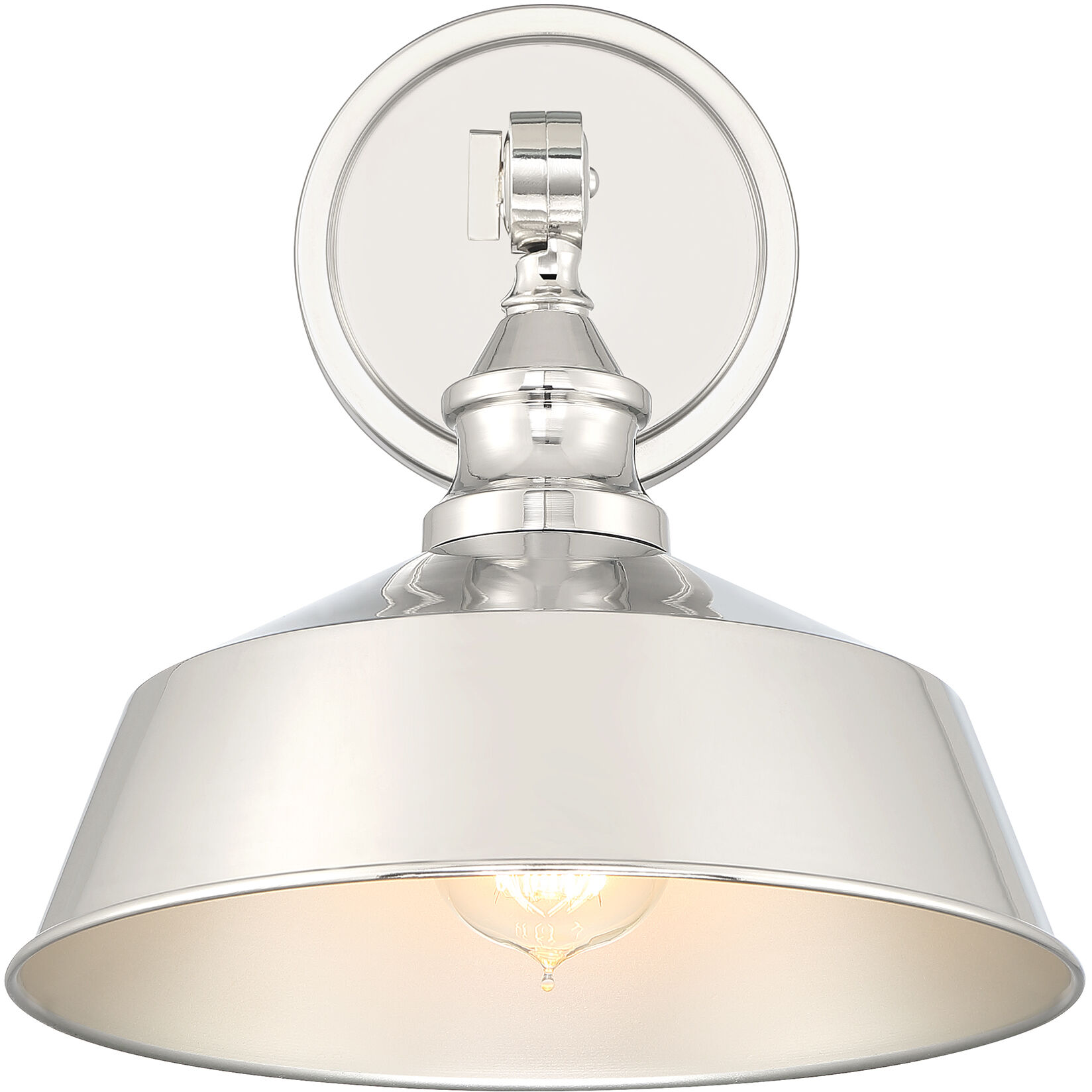 Vintage 1 Light 10 inch Polished Nickel Wall Sconce Wall Light