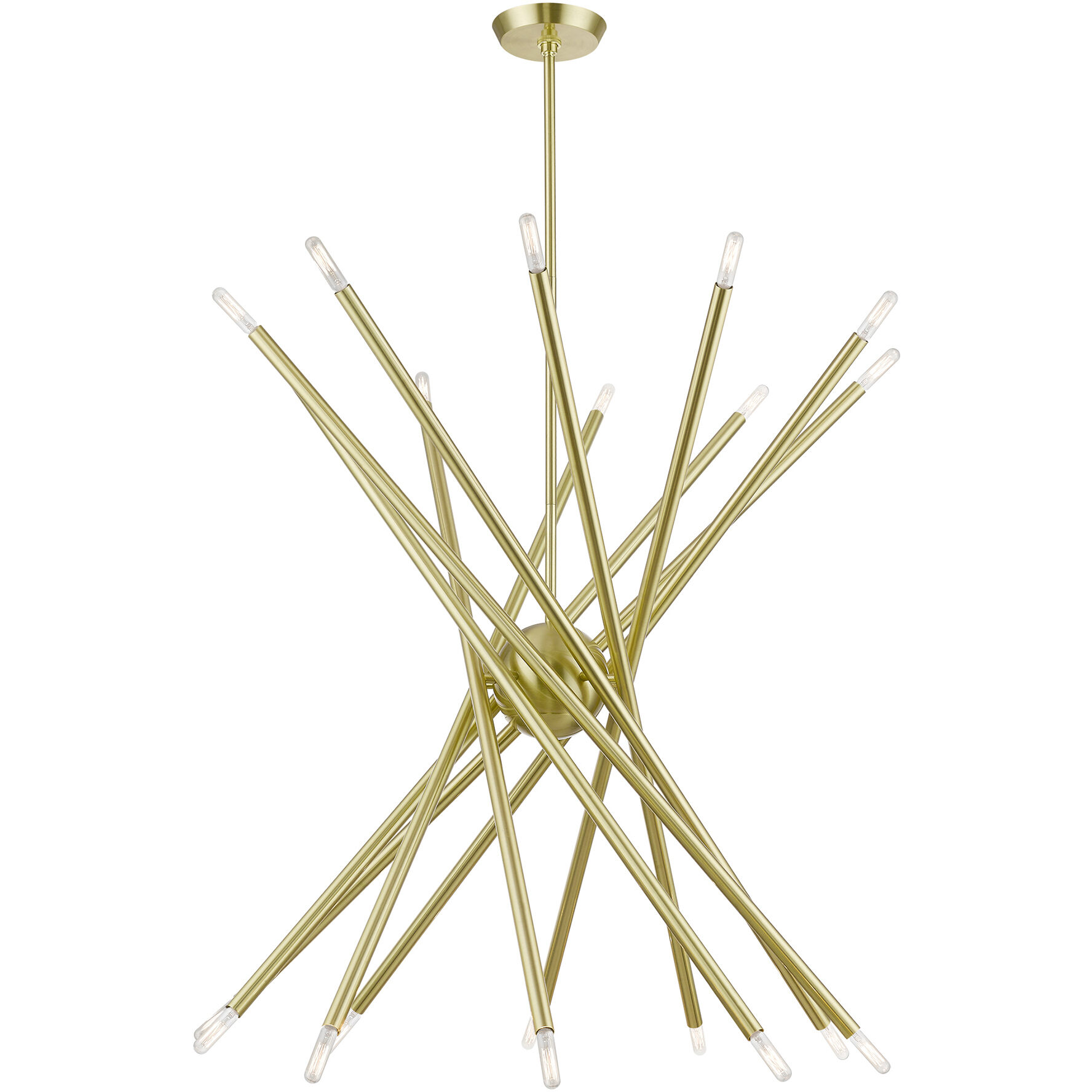 Soho 20 Light 37.5 inch Satin Brass Chandelier Ceiling Light, Large