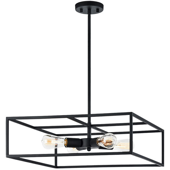 Candid 4 Light 16.25 inch Rusty Black Pendant Ceiling Light