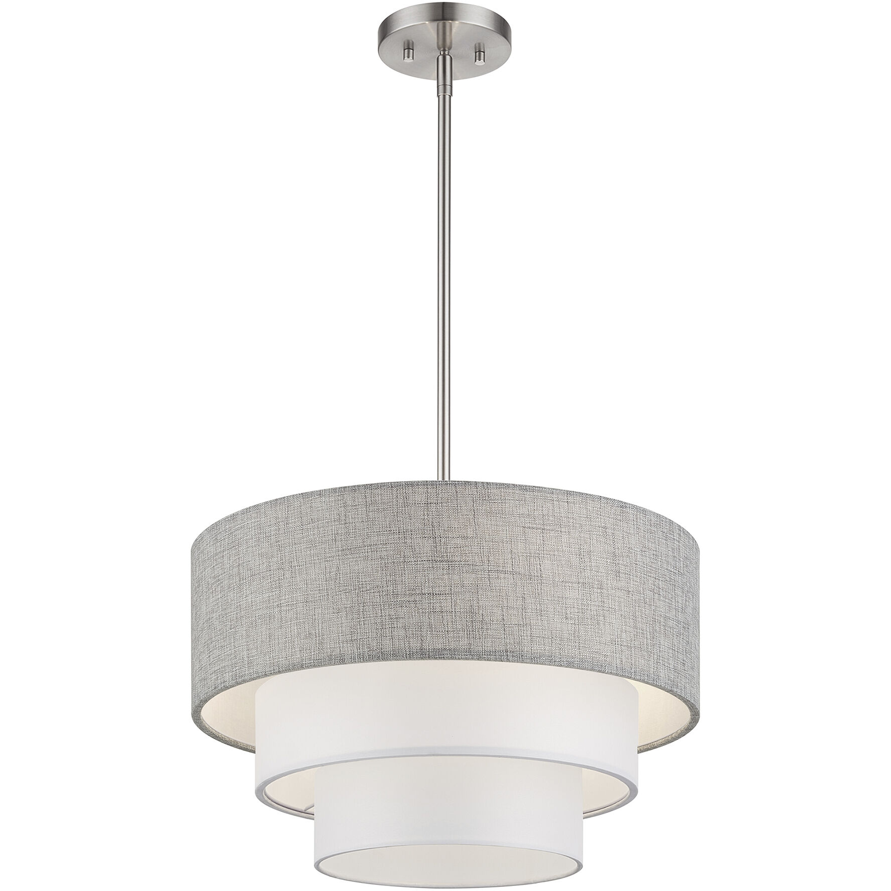 Brookmeade 3 Light 18 inch Brushed Nickel Pendant Chandelier Ceiling Light