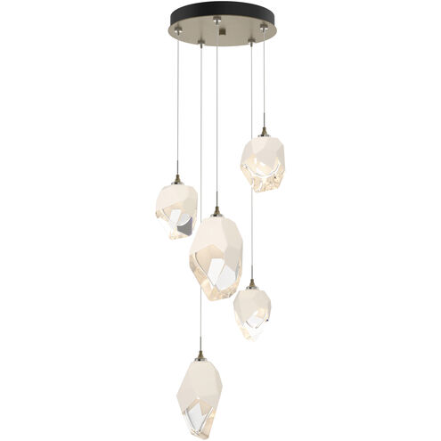 Chrysalis 5 Light 15.7 inch Soft Gold Pendant Ceiling Light in White Crystal