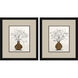 Branches in Urn Black and Neutral and Beige and Multi Framed Art