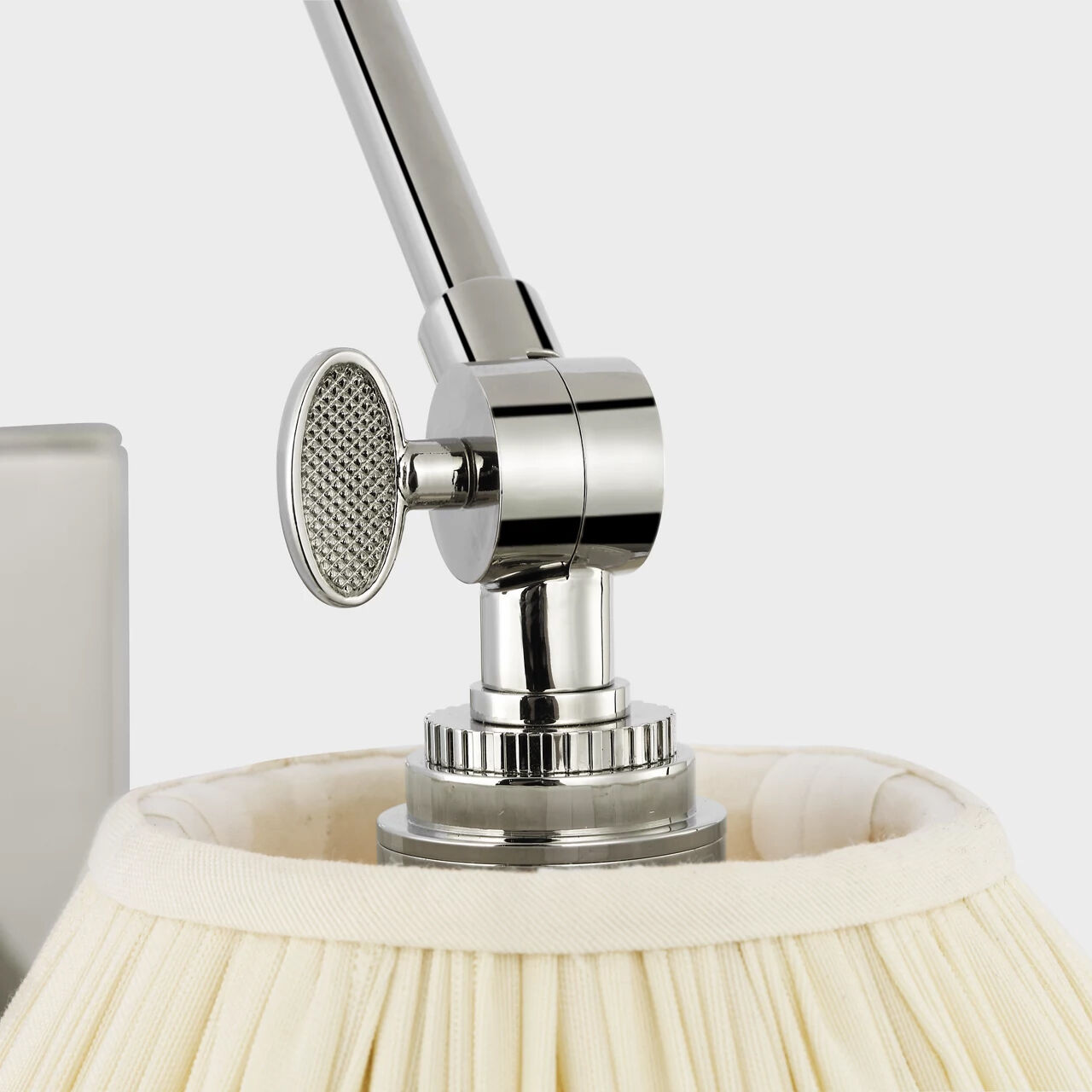 Marie Flanigan Wimberley LED 9 inch Polished Nickel Double Arm Sconce Wall Light in Silk Pleated