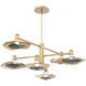 Atmosphere Cumulus LED Gilded Brass Mobile Chandelier Ceiling Light in 3000K LED, Gilded Brass with Black Inner