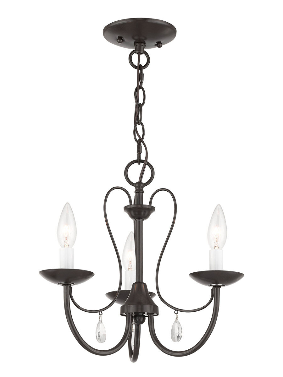 Mirabella 3 Light 15 inch English Bronze Chandelier Ceiling Light