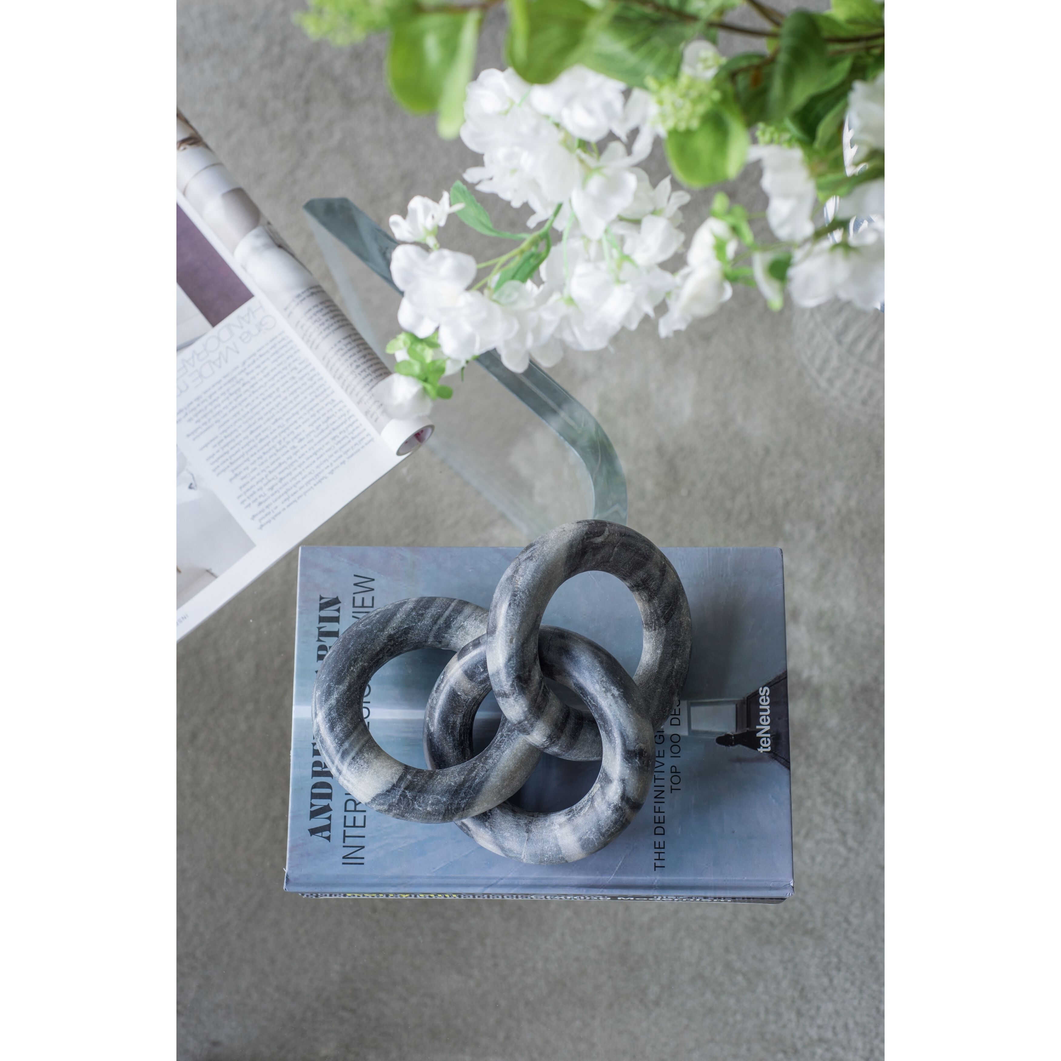 Anita Black Marble Chain