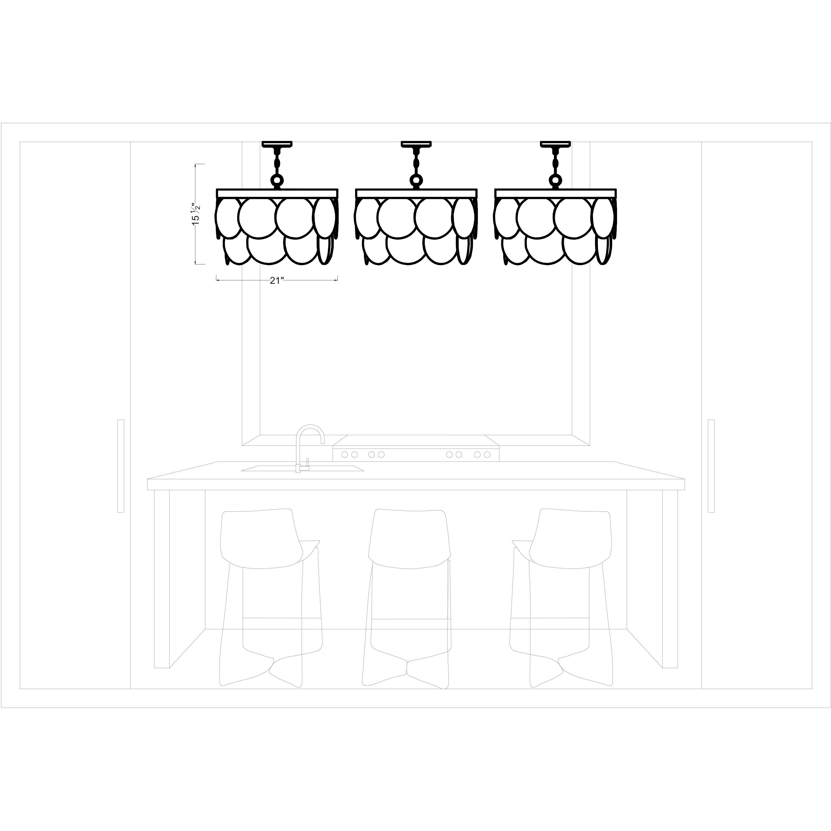 Sean Lavin Mellita Pendant Ceiling Light in Midnight Black