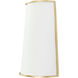 Coco Wall Sconce Wall Light in Matte White/French Gold