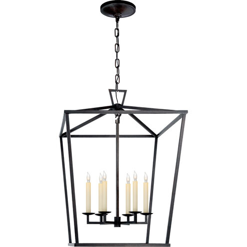 Chapman & Myers Darlana 6 Light 24 inch Aged Iron Lantern Pendant Ceiling Light, Large