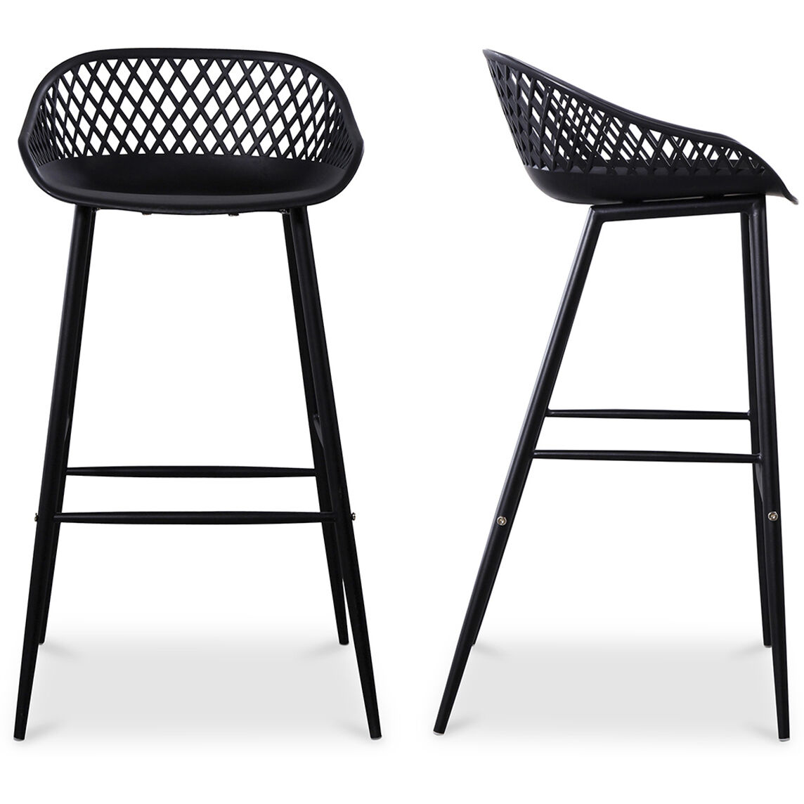 Piazza 37 inch Black Outdoor Barstool