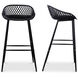 Piazza 37 inch Black Outdoor Barstool