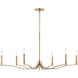 Malene 6 Light Champagne Bronze Chandelier Ceiling Light, 1 Tier Medium