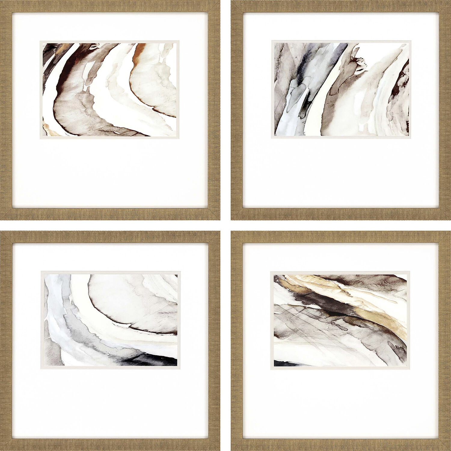 Abstract Neutral and Brown and Sepia and Gray Framed Art