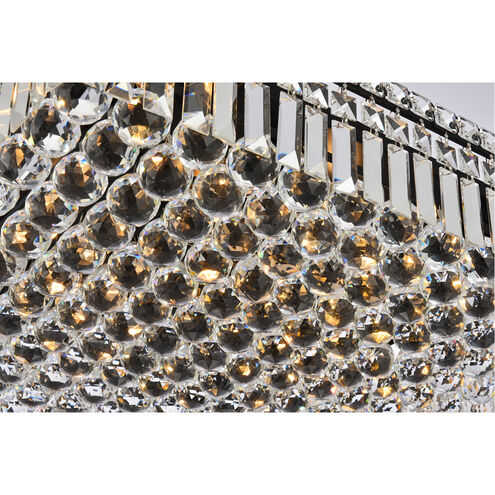 Maxime 13 Light 24 inch Black and Clear Flush Mount Ceiling Light in Royal Cut