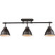 Duncan 3 Light 35 inch Rubbed Bronze Semi-flush Ceiling Light, Track Light