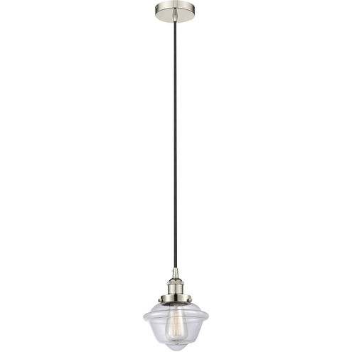 Edison Oxford LED 8 inch Polished Nickel Mini Pendant Ceiling Light