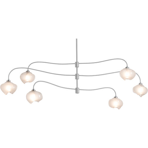 Ume 6 Light 58.6 inch Vintage Platinum Pendant Ceiling Light in Frosted, Large