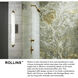 Rollins LED 24 inch Black with Chrome Bath Light Wall Light in Black/Chrome, Vertical