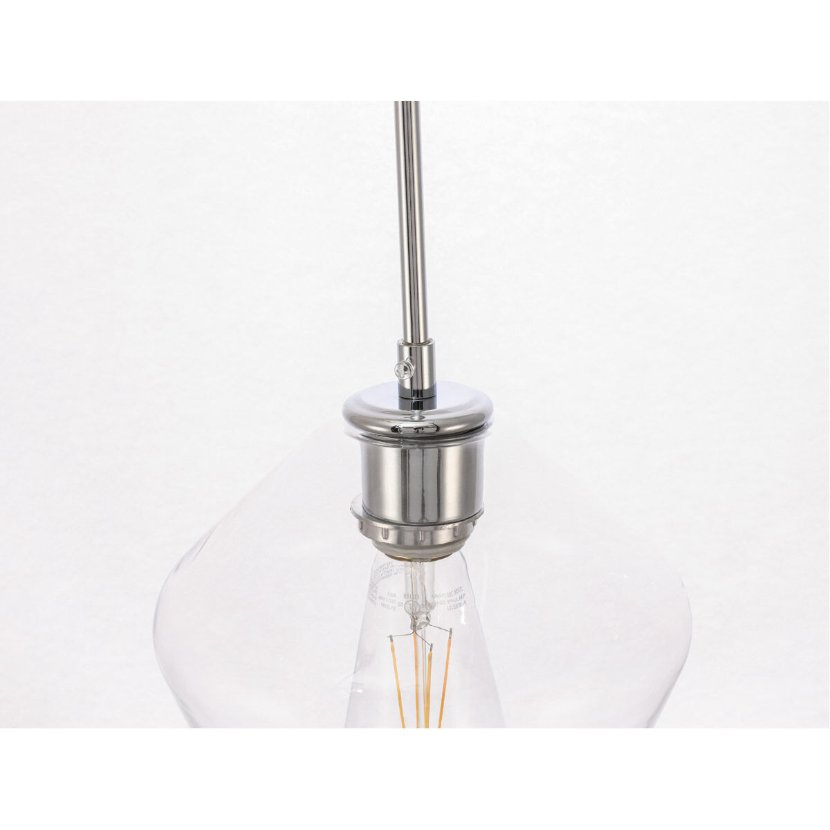 Gene 1 Light 8 inch Chrome Pendant Ceiling Light