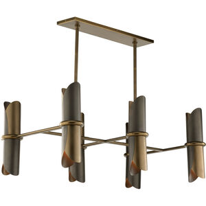 Stockman 12 Light 42 inch Gold and Brown Chandelier Ceiling Light