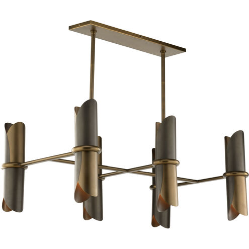 Stockman 12 Light 42 inch Gold and Brown Chandelier Ceiling Light