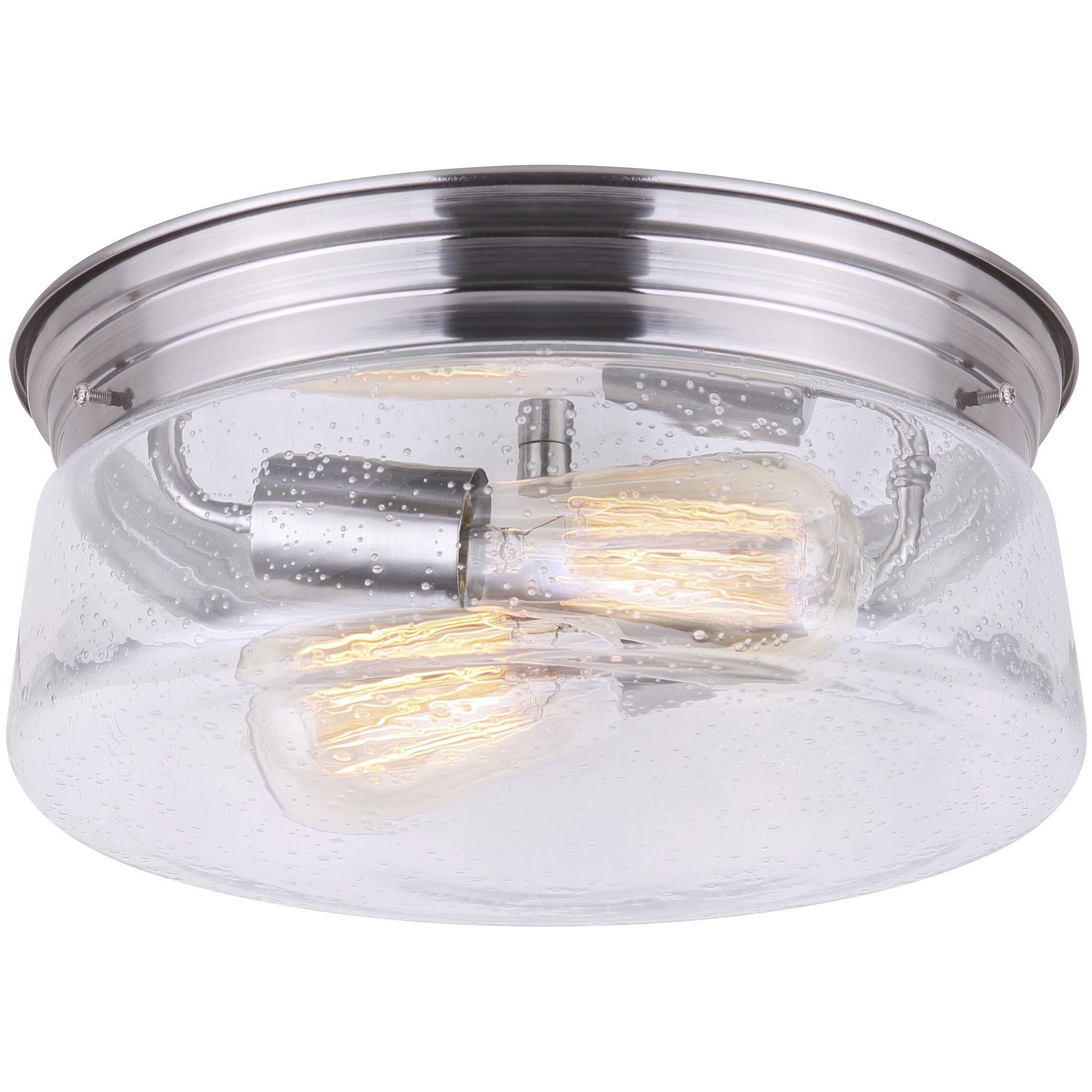 Madison 2 Light 12 inch Brushed Nickel Flush Mount Ceiling Light