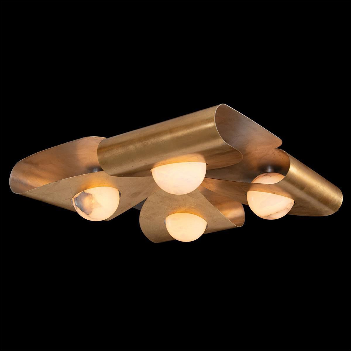 Dobrar 4 Light 30 inch Gold Leaf Wall Sconce Wall Light