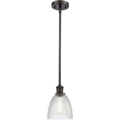 Ballston Castile 1 Light 6 inch Oil Rubbed Bronze Pendant Ceiling Light in Clear Glass, Ballston