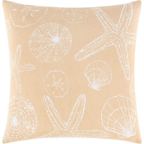 Sea Life 18 X 18 inch Wheat/White Pillow Kit, Square