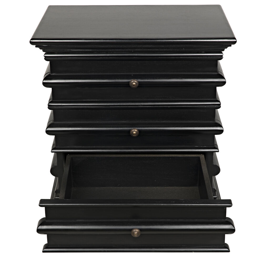 Ascona 30 X 28 inch Hand Rubbed Black Side Table