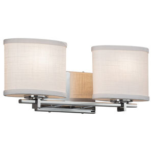 Textile 16.5 inch Brushed Brass Bath Bar Wall Light
