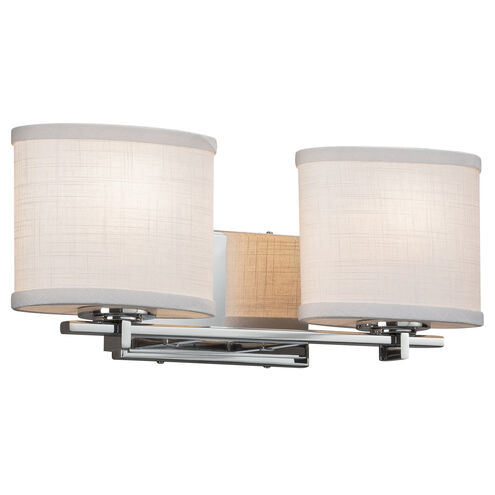 Textile LED 17 inch Brushed Brass Bath Bar Wall Light